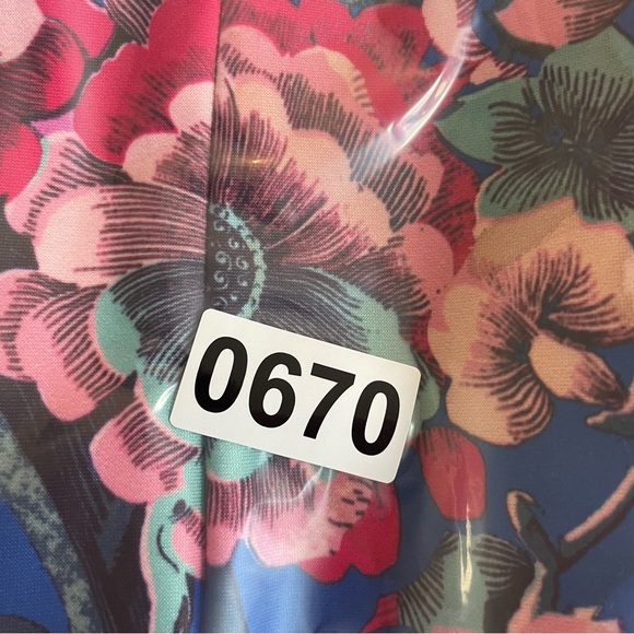 Adrianna Papell Blue Red Floral Scuba Fitted Knee Length Dress 20670 - Picture 10 of 10